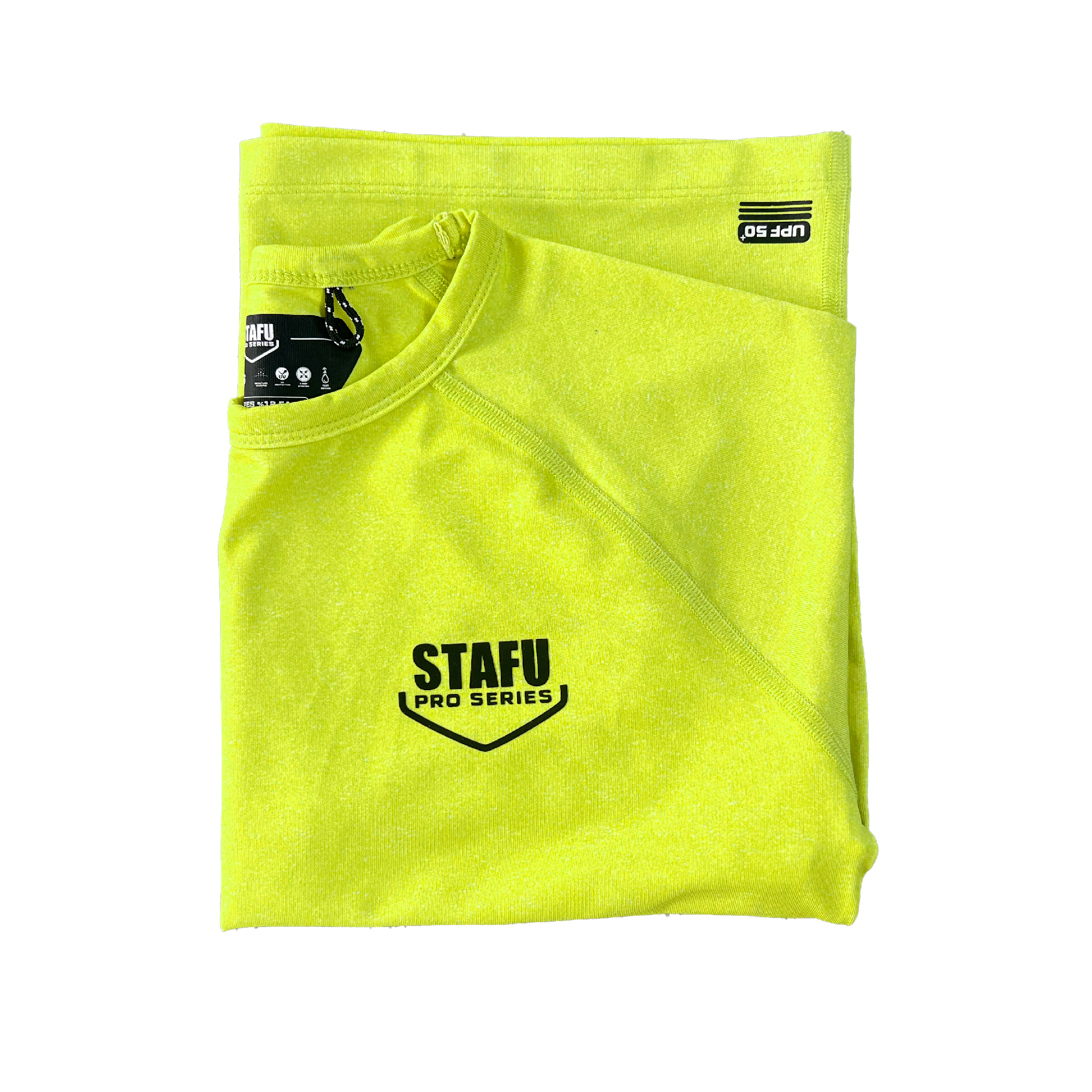 Cyclone Jr. Long Sleeve Crew Neck Neon Green UV Protected Shirt