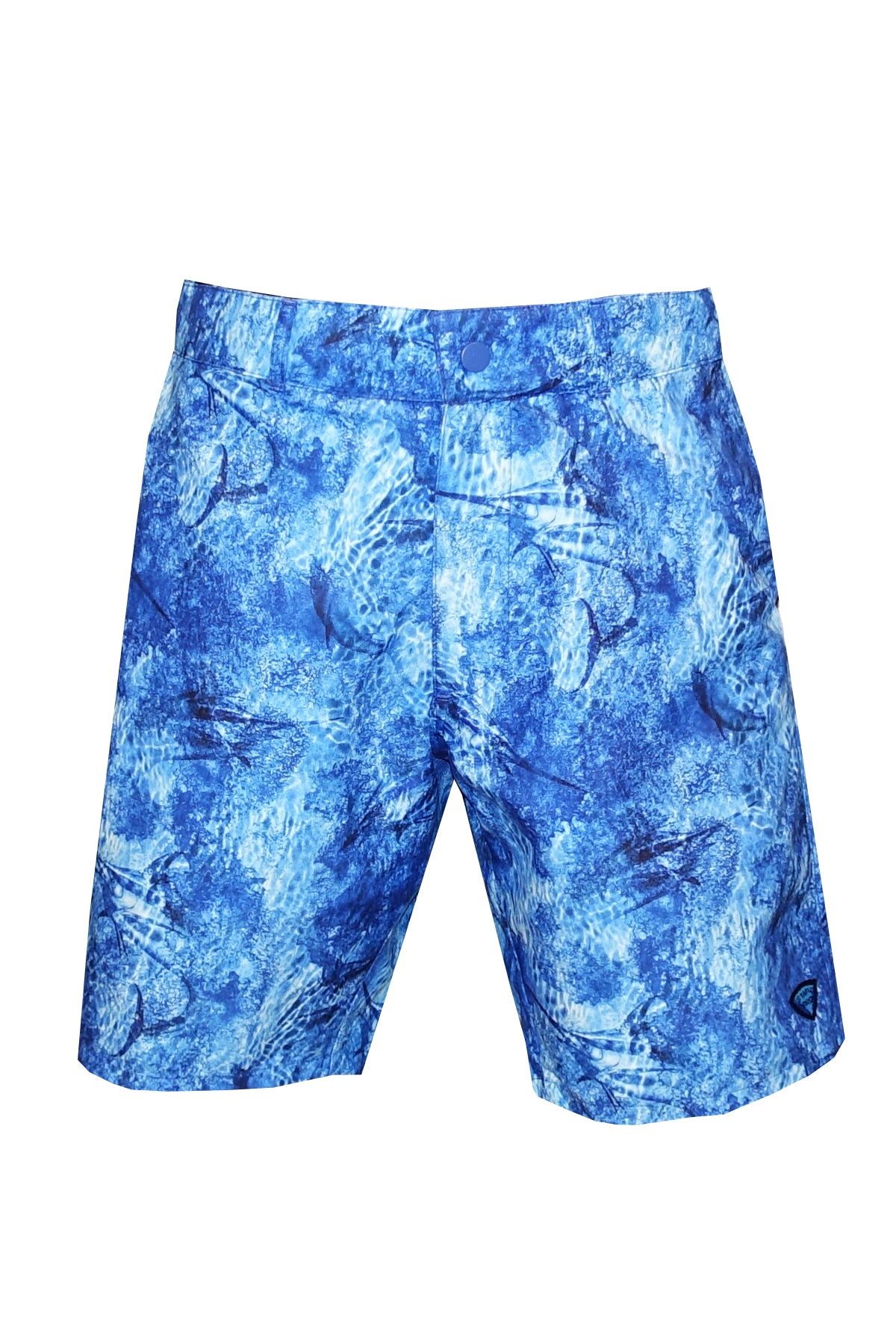 Andaman Men's Adjustable Waist Fisherman Sailor Marlin Mania Patterned Blue Short
