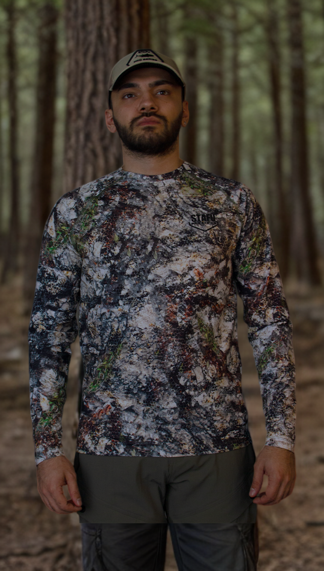 Orlok Men's Crew Neck Long Sleeve UV Protected Shirt -  Siberian Camo