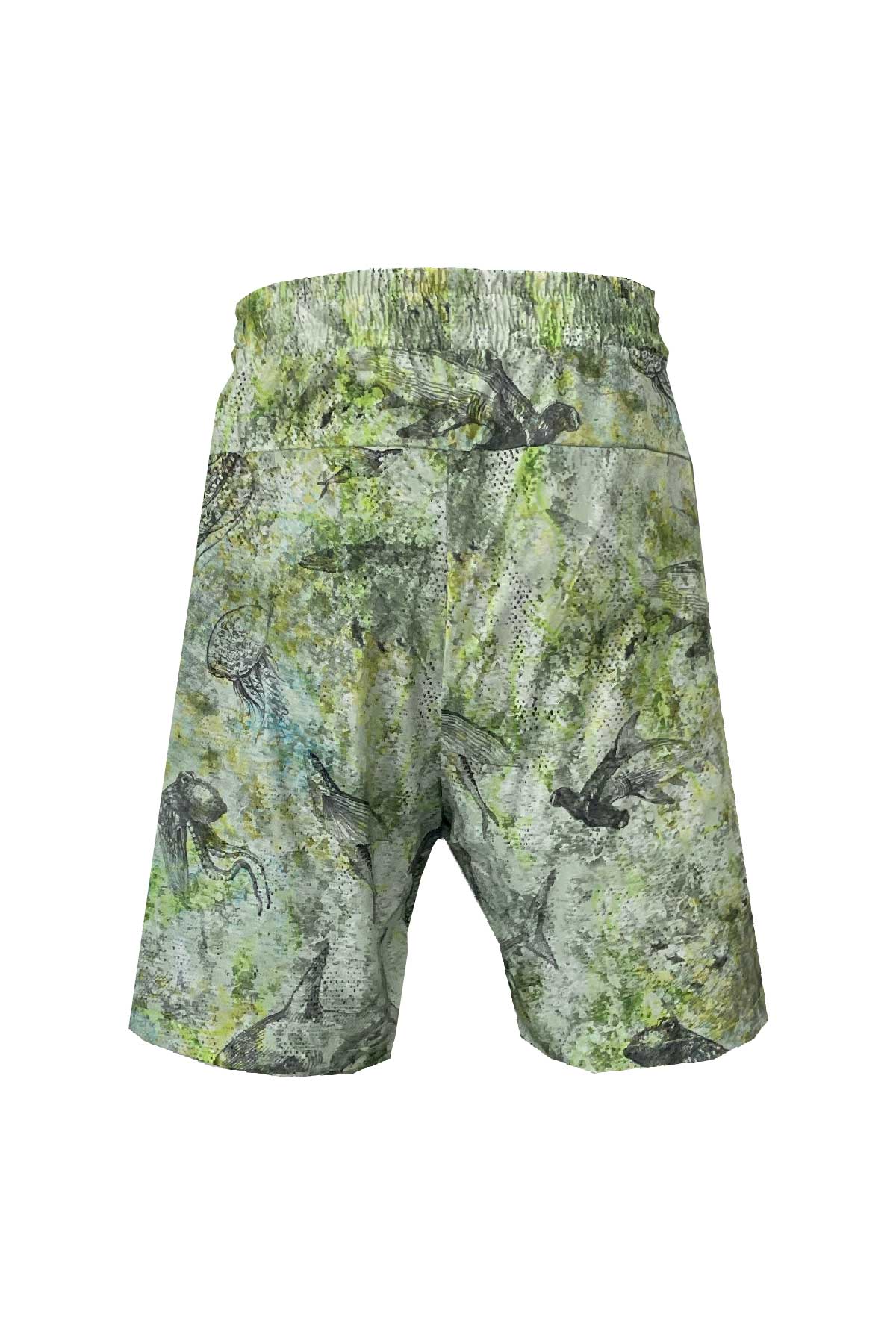 Salty Dog v2 Men's Fast Drying Hammerhead Patterned Lime Swimshort