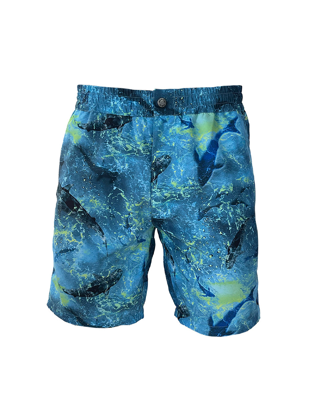 Latitude Swimsuit Shorts - Shark Blue Lime