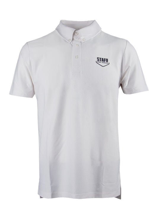 League UV Protection Performance Polo Neck T-shirt - White