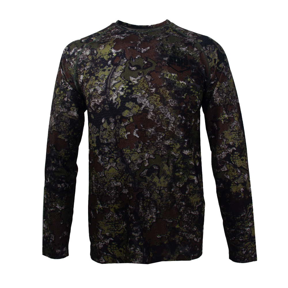 Orlok Men's Crew Neck Long Sleeve UV Protected Shirt -  Bushman Camo