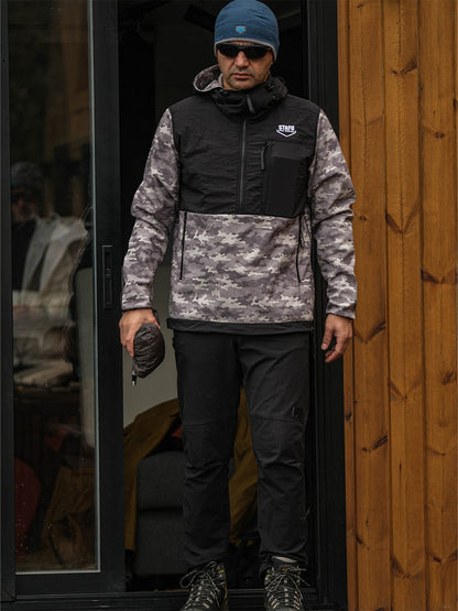 Peak SoftShell Anorak - Camo Grey