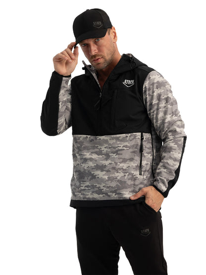 Peak SoftShell Anorak - Camo Grey