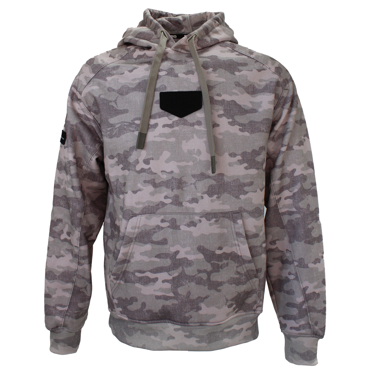 Prime Unisex Hooded Long Sleeve Camo Patterned Brown Sweatshirt