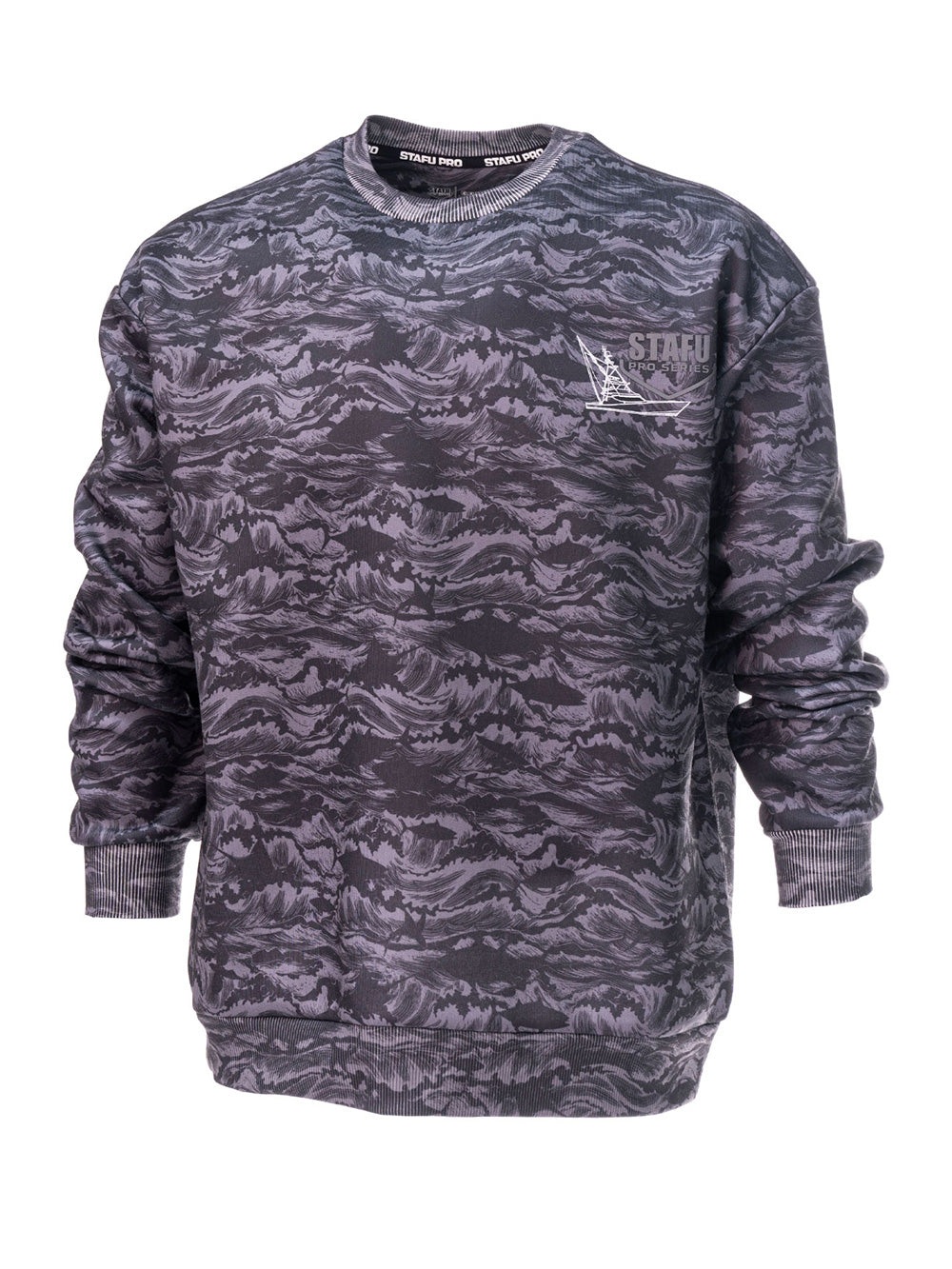 Retro Yuvarlak Yaka Sweatshirt - Signature Black