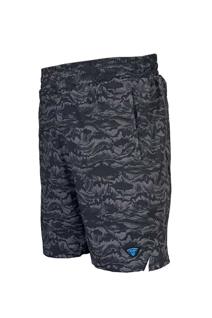 Salty Dog v2 Men's Fast Drying Signature Patterned Black Swimshort