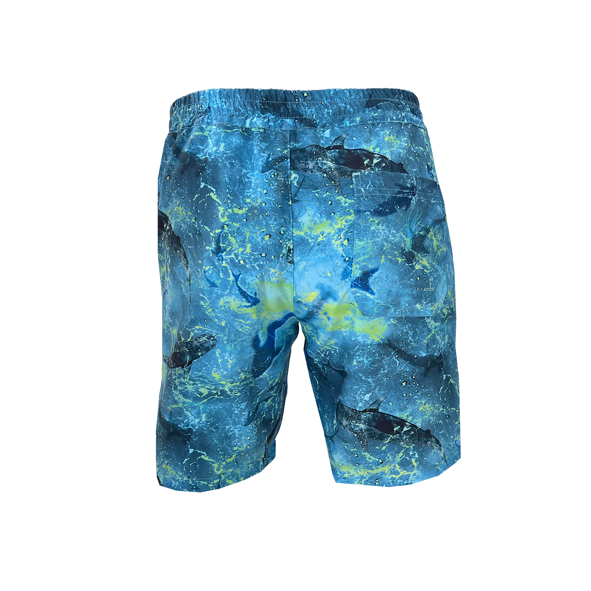 Latitude Swim Short - Shark - Blue - Lime