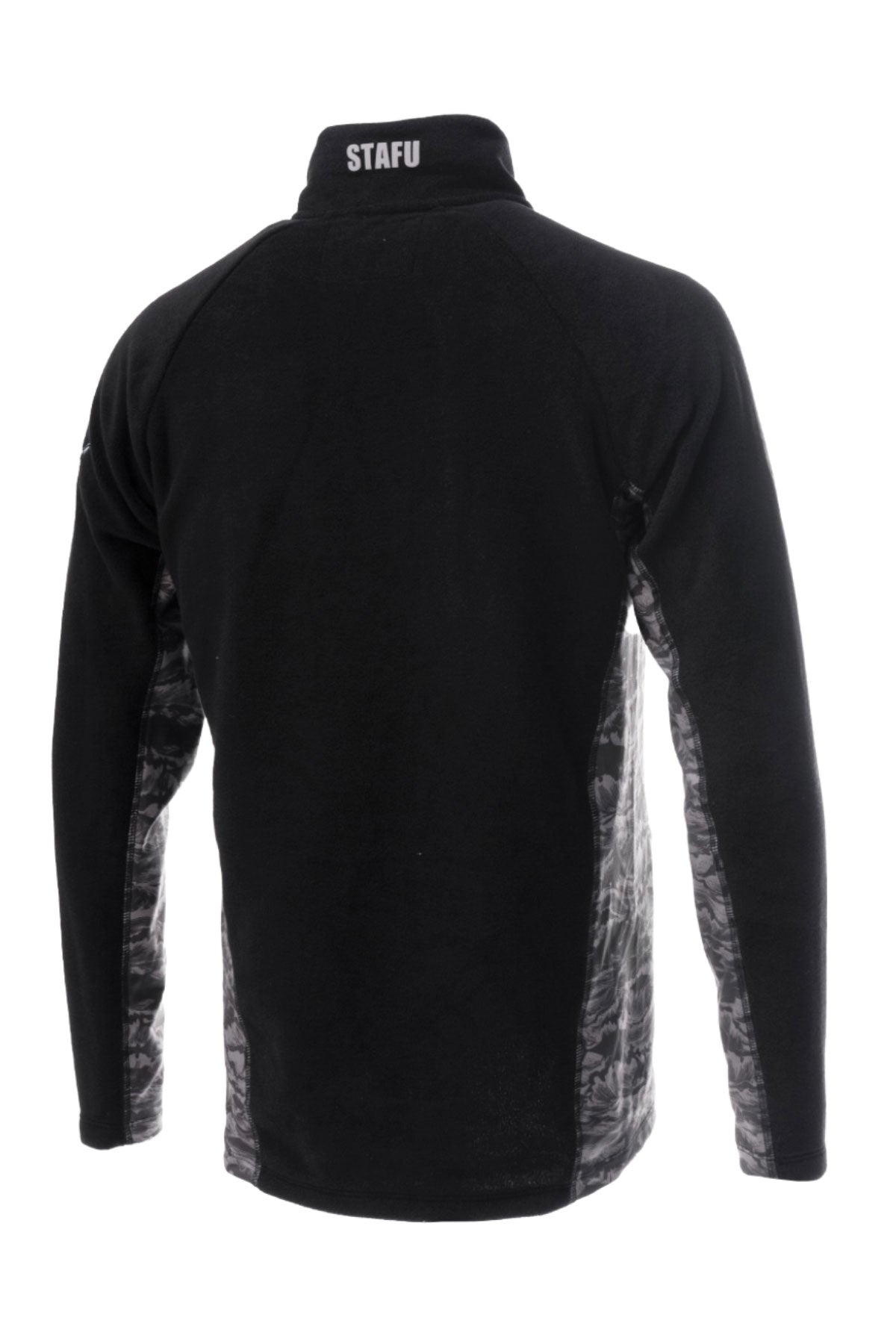 Raptor Men's Half Zip Long Sleeve Signature Patterned Black Polar