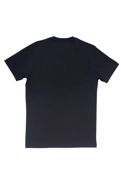 Maze Men's Short Sleeve Crew Neck Black Basic Shirt