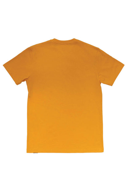 Maze Men's Short Sleeve Crew Neck Yellow Basic Shirt